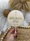 Round Personalized Engraved Cake Topper | Custom Baptism, First Communion & Confirmation Cake Decor | Christian Celebration Keepsake