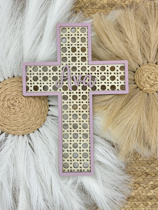 Personalized Rattan Cross