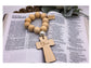 Personalized Wood Bead Decade Rosary: Catholic Prayer Beads, Baptism Gift