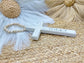 Rustic White Cross to honor strength and gratitude.