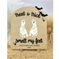 Personalized Halloween Footprint Art Sign: Baby's First Halloween Keepsake