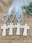 Stone Decade Rosary with Pearls: Baptism/Communion Gift