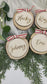Personalized Wood Slice Ornament | Custom Family Christmas Ornament | Rustic Holiday Decor