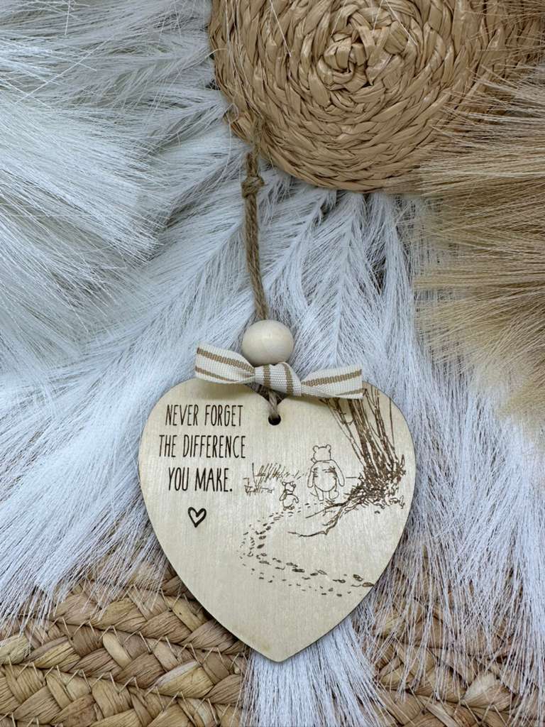 You Make a Difference Wood Ornament