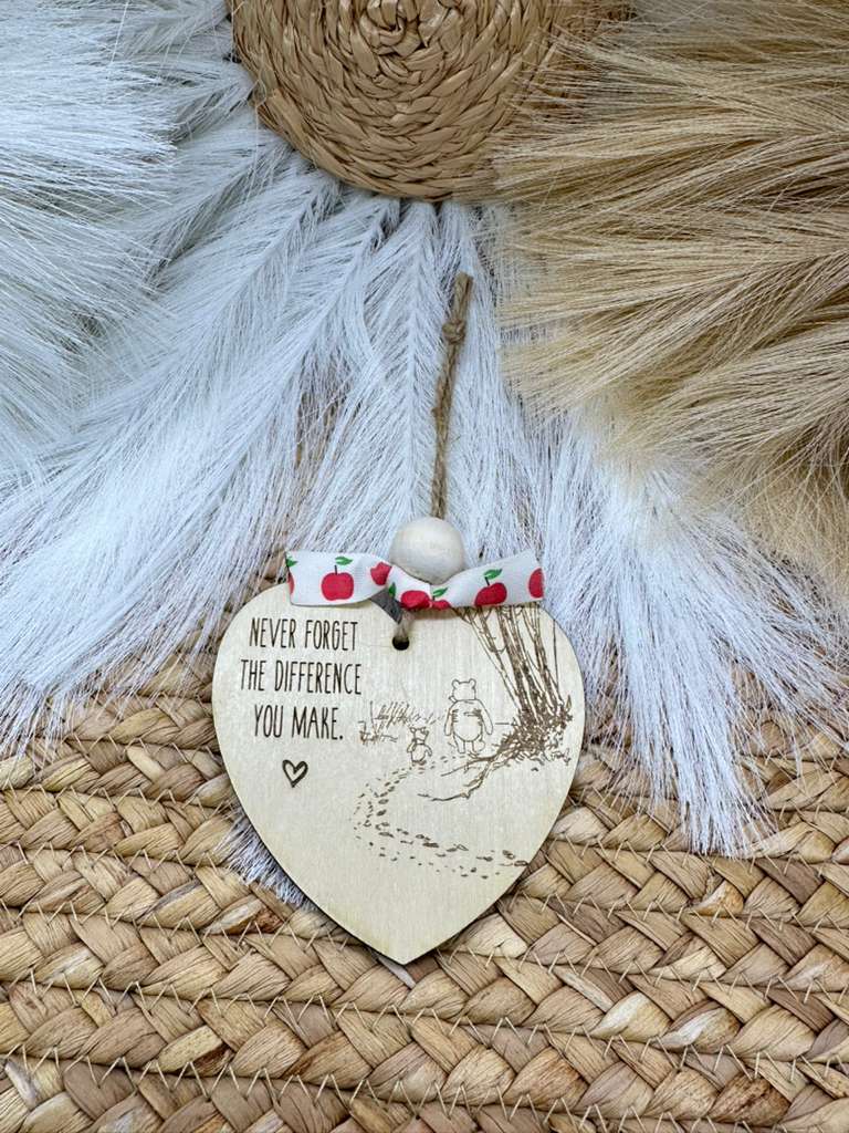You Make a Difference Wood Ornament